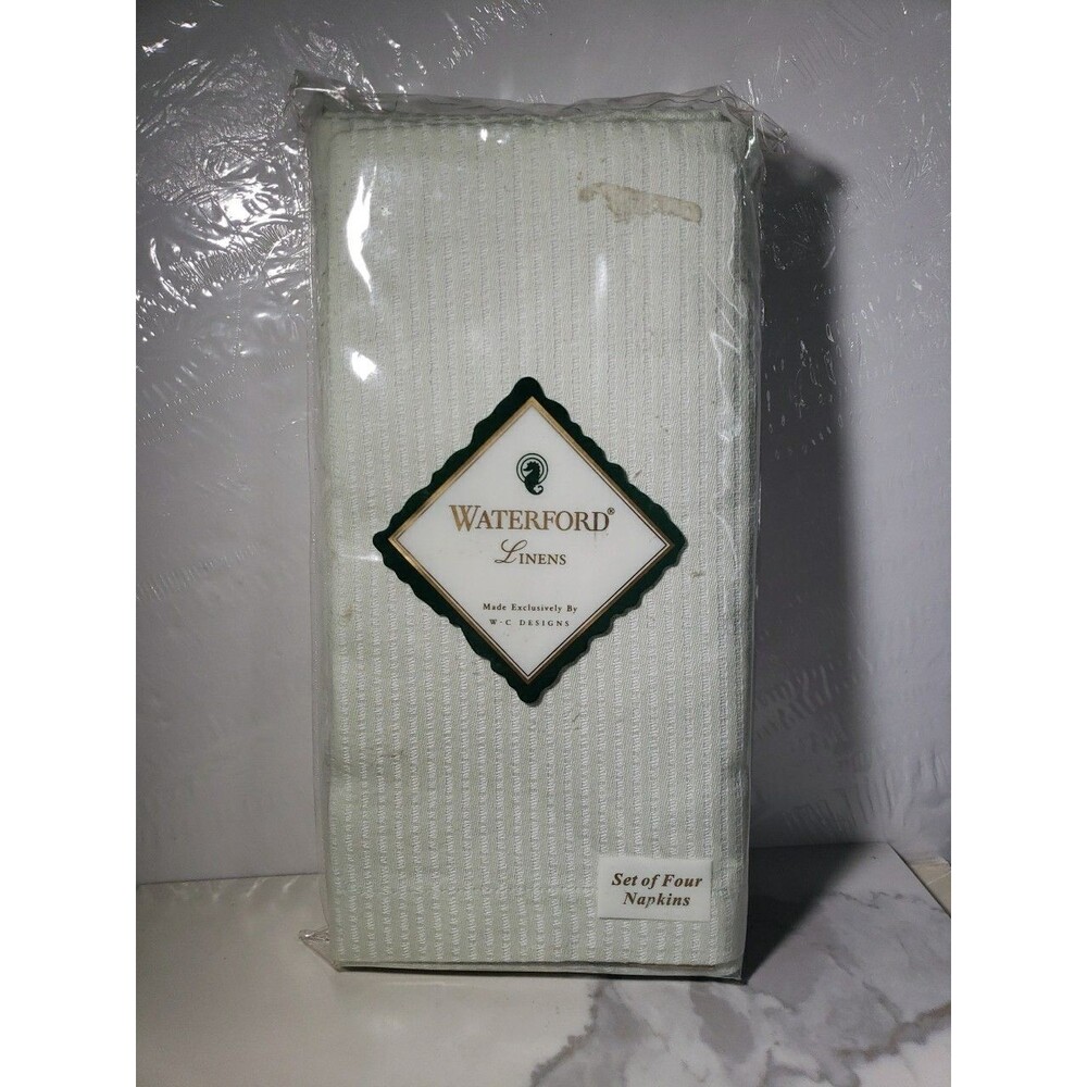 WATERFORD Table Linens Set of 4 Linen Napkins KIRPATRICK Neutral NEW NWT